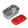Lunch Box Red Non Pollution Good Sealing Lightweight Easily Clean