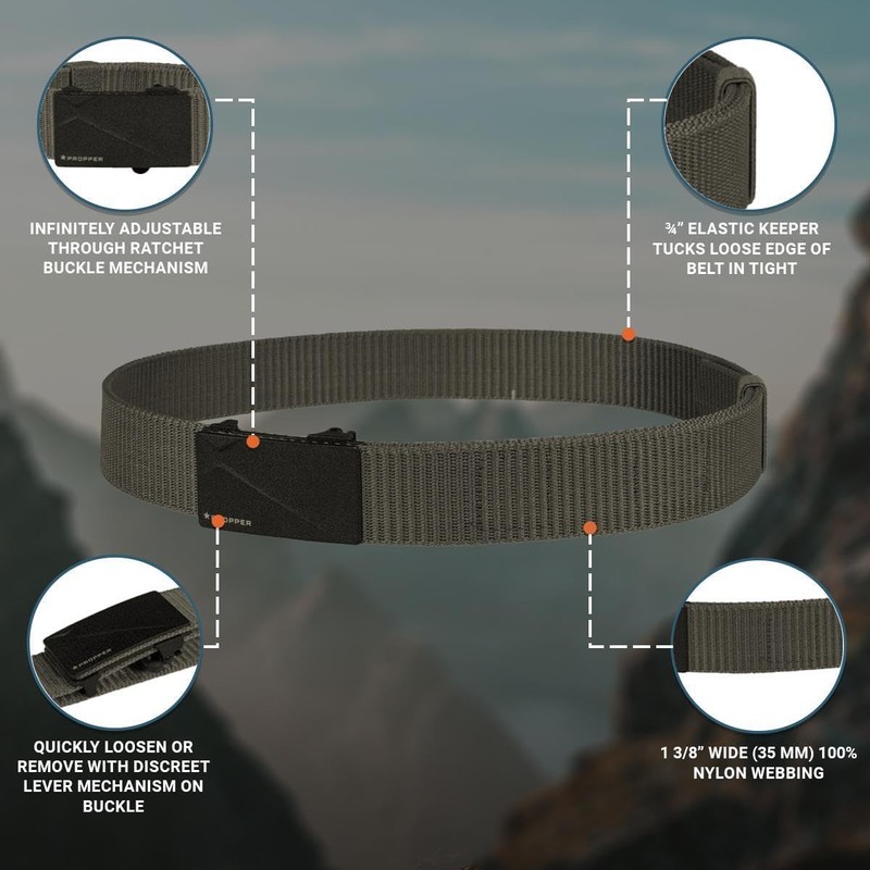 Propper Ratchet Buckle Tactical Belt, Olive, XXXX-Large