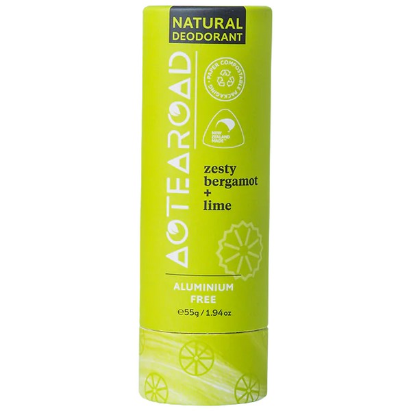 Aotearoad Natural Deodorant 55g - Zesty Bergamot + Lime