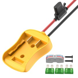 RVBOATPAT RVBOATPAT Battery Adapter for 20V Power Wheel Battery Adapter 12 AWG Wire Battery Converters with Fuses and Connectors