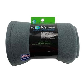 Wolf Essentials Cozy-Soft Microfleece Travel Blanket, 50x60 Inch, Lightweight, Compact, Perfect for Airplane and Car, Charcoal
