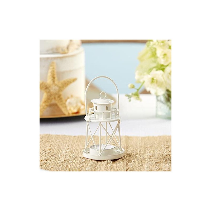 By the Sea Lighthouse Tea Light Holder - size: 4PC