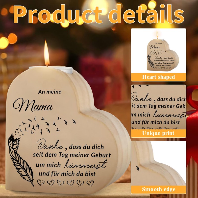 Geschenke für Mama, Muttertagsgeschenk, Handgemacht Herz Holzschild für Mama, Beste
