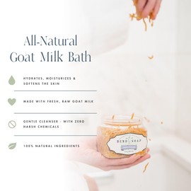 Bend Soap Company Milk Bath, 100% Natural Ingredients, Gentle Cleanser, Hydrates Moisturize and Softens the Skin, Handcrafted Goat Milk Soap, Essential oil, 2 lbs - Oatmeal Honey