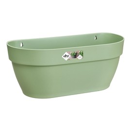 elho Vibia Campana Wall Basket 35 - Planter for Balcony & Outdoor - Ø 35.0 x H 14.8 cm - Green/Pistachio Green