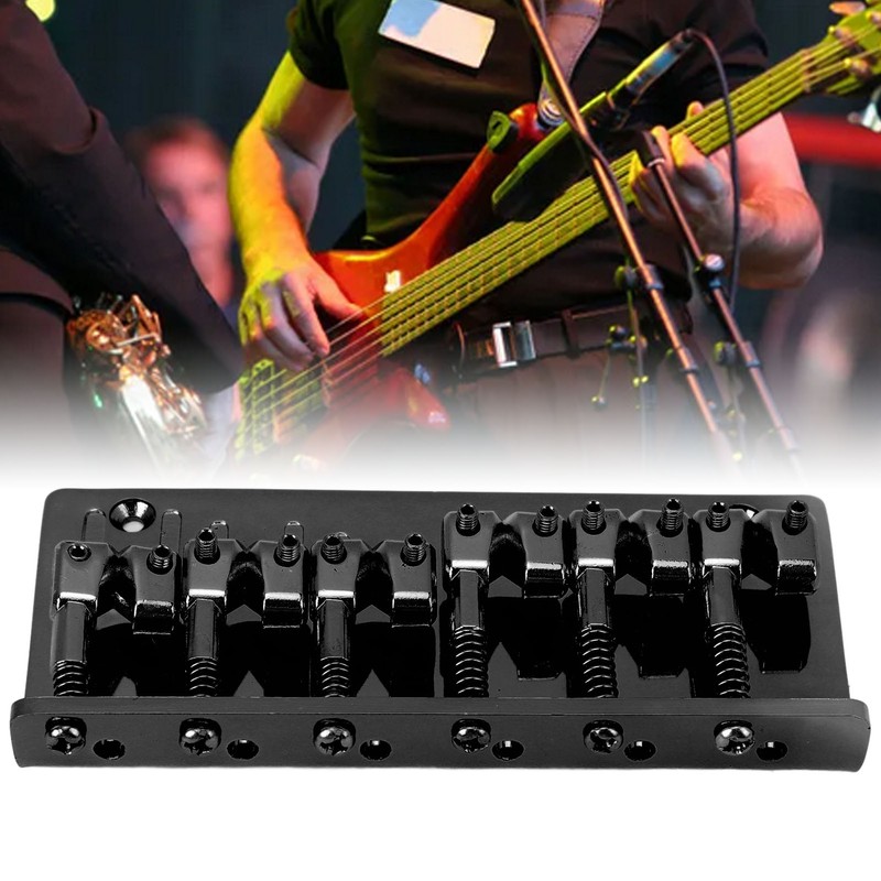 Bass Bridge Zinc Alloy Fixed Type 6 String Electric Bass
