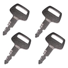 RONGPAS Ignition Key HD62 41307-00007, 4 Count, Black, Push Button, Manual, 1-Way, Compatible with Bobcat, Hitachi, Hyundai, Nogano, Sunward, Thomas Excavators