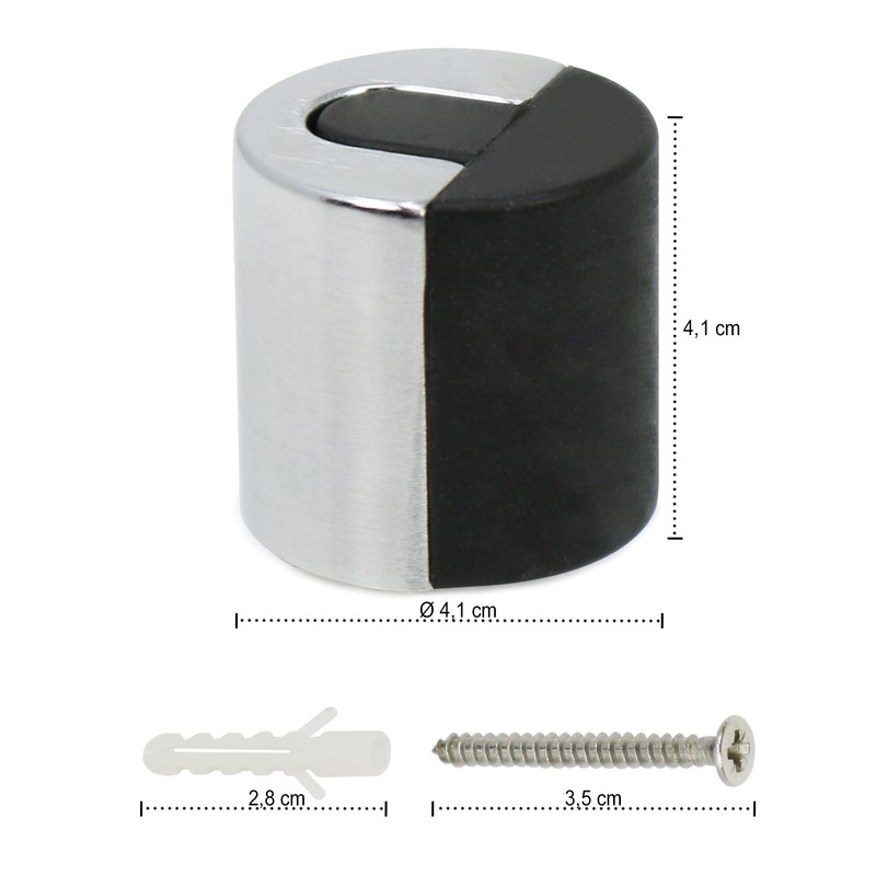 COM-FOUR 2x zinc door stopper with scandium alloy, bottom door