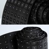 HISDERN Men's Ties Black Plaid Dots Ties and Pocket Squares