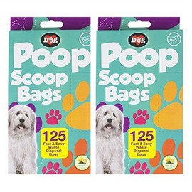 World of pets Pat's Poop Scoop Dog Waste Bags Lemon Scented Disposable Bags Pack of 250