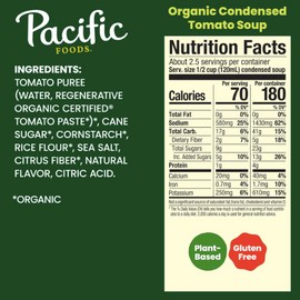 Pacific Foods Organic Condensed Tomato Soup, 10.75 oz Can (12 Pack)