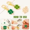 BOFUNX Pack of 30 Lucky Charm Pendants Mini Clover Leaf