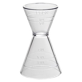 Double Jigger Measuring Cup, Clear Acrylic, 1.5oz/3oz Capacity