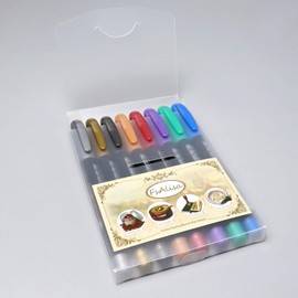 FsAlisa Wax Seal Pen Kit 8 Pieces Metallic Pen for Decorating Sealing Stamp Wedding Invitations envelopes