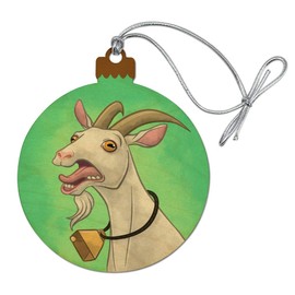 GRAPHICS & MORE Screaming Goat Wood Christmas Tree Holiday Ornament