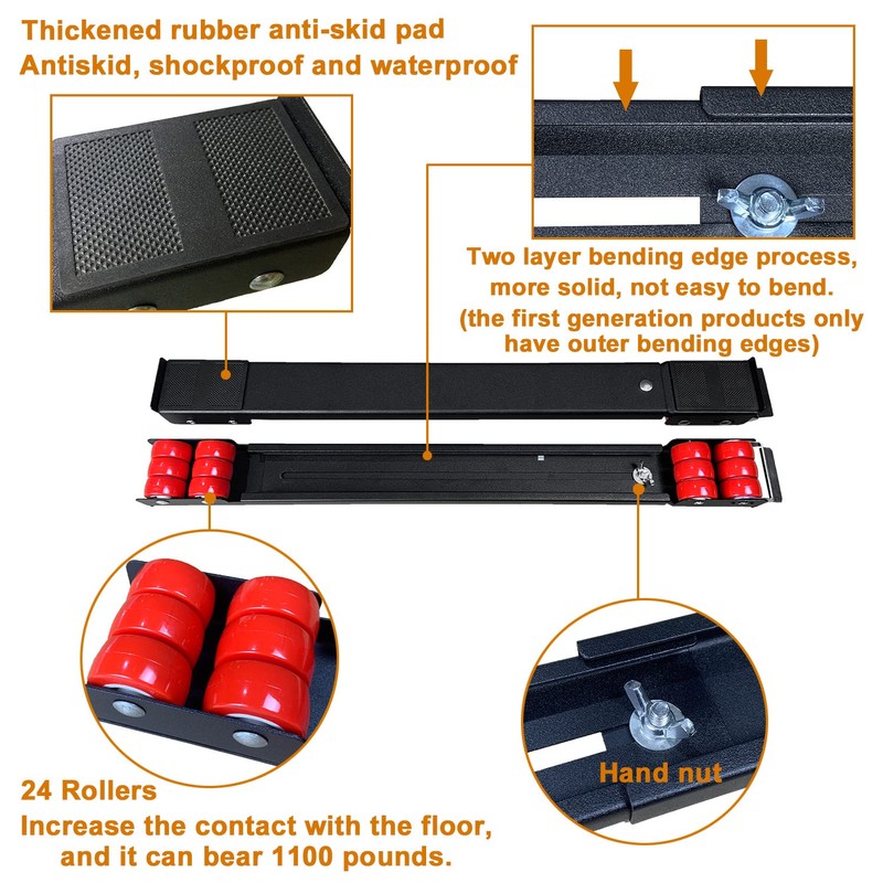 Appliance Rollers Heavy Duty,Max 32in,Second Generation Extendable Appliance Rollers Mobile