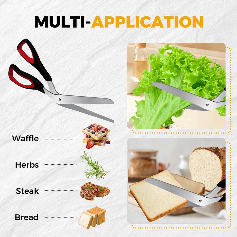Detachable Pizza Scissors Pizza Cutter with Sharp Stainless Steel Blade