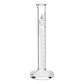 Graduated Cylinder, 10ml - Class B Tolerance ±0.20ml - Round Base - White Graduations - Borosilicate 3.3 Glass - Eisco Labs