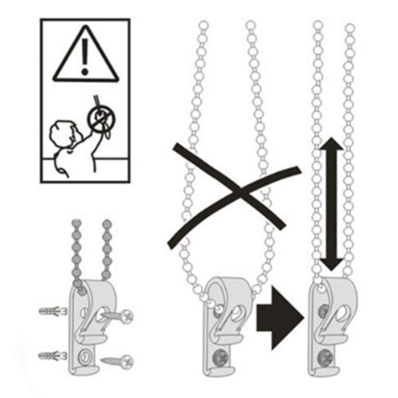 Gocelyn Curtain Clear P Clip Hooks with Screws, Roller Shade