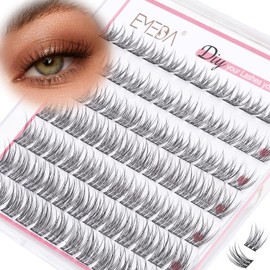 EMEDA Natural Lash Clusters - Wispy Lash Clusters C Curl Lash Clusters DIY Lash Clusters Mix Length Lash Clusters Natural Look Super Thin Band (Mix 10-13mm C Curl)