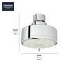 GROHE 260432431 Tempesta Cosmopolitan 100 4" Showerhead 1.75 GPM, 4