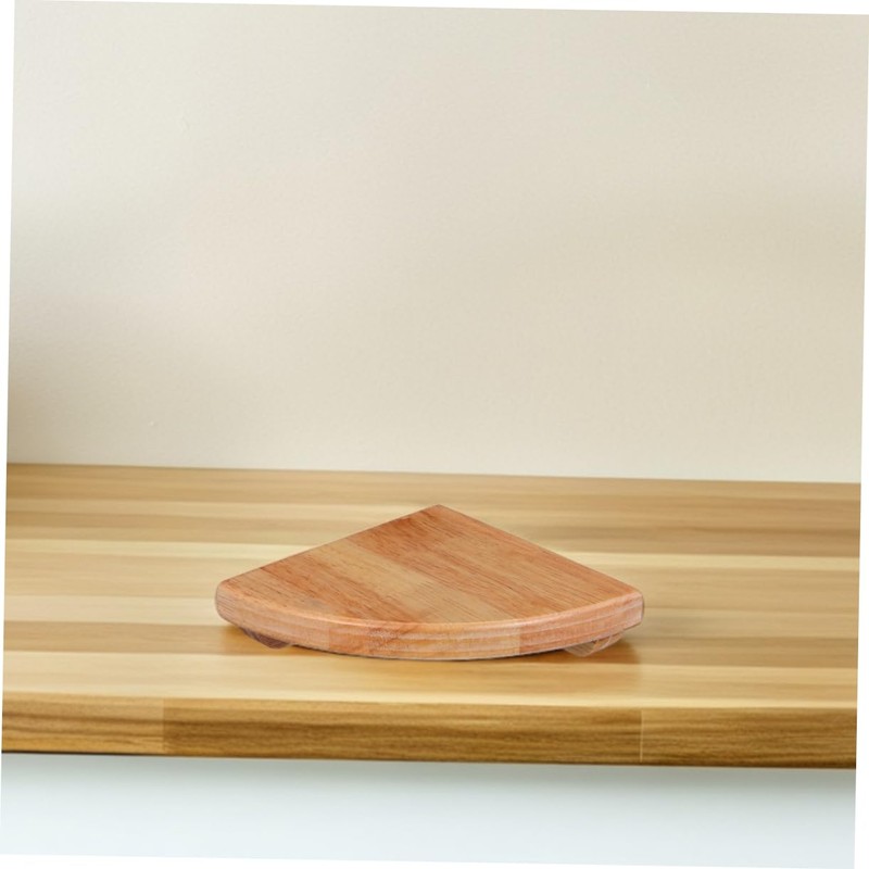 OHPHCALL Space Saving Corner Mounting Shelf Wooden Standing Shelf for