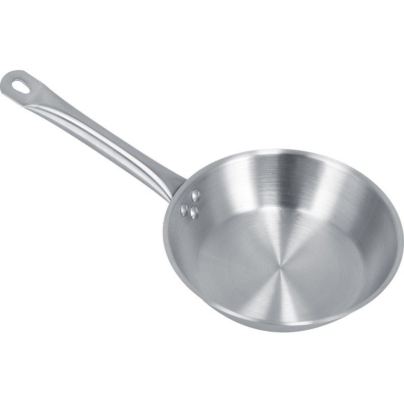 Stainless Steel Frying Pan Single Handle Fried Pan Cookware for