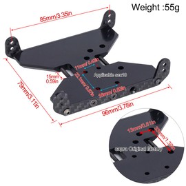 Carbon Fiber & Delrin Chassis Skid Plate Transmission Plate for 1/10 RC Crawler Axial Capra 1.9 Unlimited Trail Buggy UTB Currie F9 Upgrade Parts