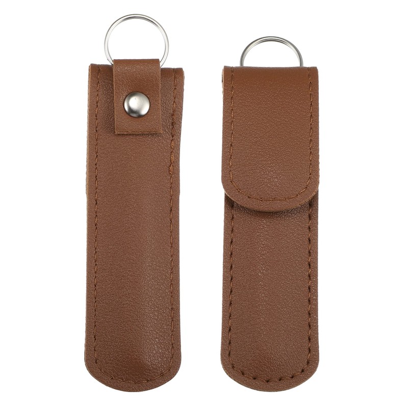 VOCOSTE 耳掃除道具セット ステンレス鋼 イヤークリーナー イヤーケアセット フェイクレザーパッケージ付き ブラウン 6個