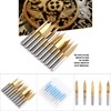 10pcs 3.175mm Titanium Coated Tungsten Steel Engraving CNC Bit Carving