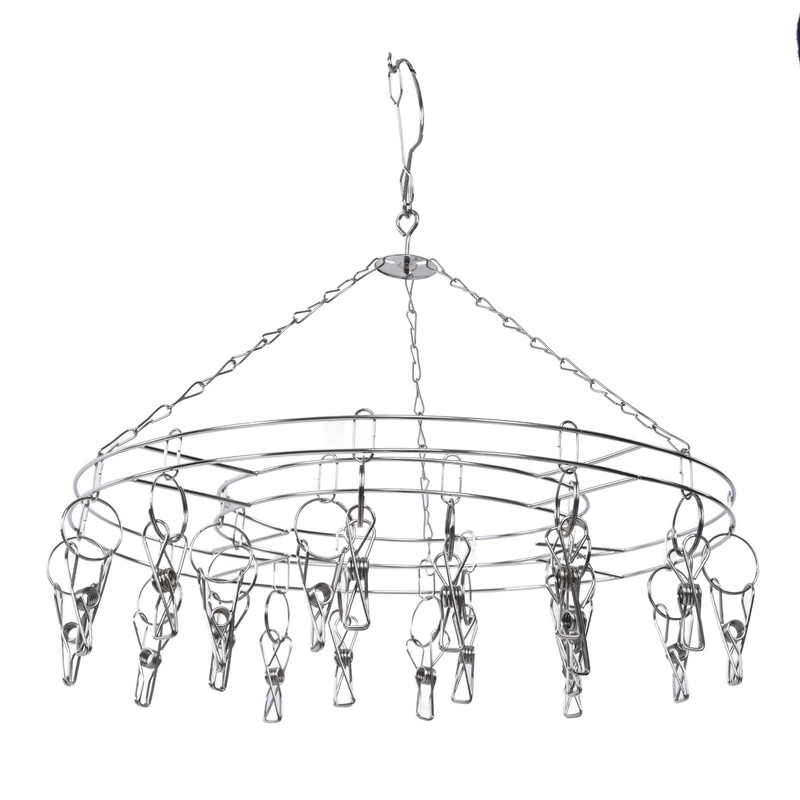 20 Clip Socks Rack Underwear Drying Hanger Stainless Steel Clothes