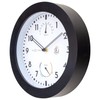 NeXtime Wall Clock (Garden/Inside) 25.5 cm Time/Temp/Humidity Black Plastic Daisy,