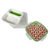 Snips Square Lunch Box 1.40L Strawberry Removable Tray Steam Valve
