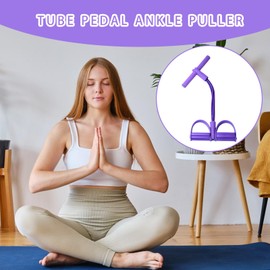 Exercise Bands | 4 Tube Pedal Workout Resistance Band - Handles Attached Rope, Sit up Workout Equipment for Beginners Women Arms Legs Use