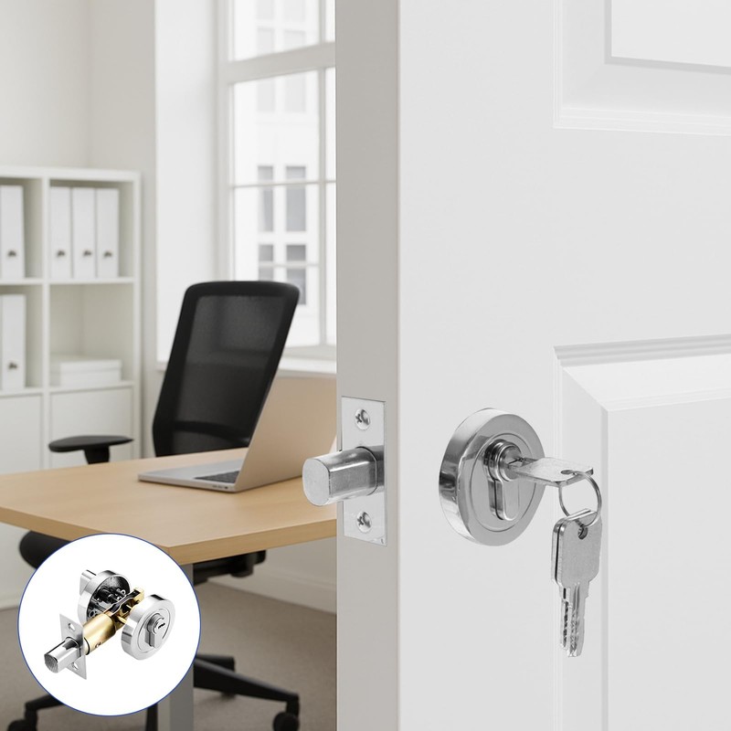 1Pcs Locks Internal, Lock for Bedroom Door, Zinc Alloy Locks