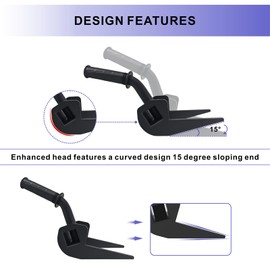 VANROUG Pallet Buster Tool Deck and Pallet Board Removal Tool, Non-Slip Grip Pallet Pry Bar for Angled Roofing Demolition, Lifting Bar, Tearing Down Woods