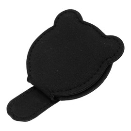 X AUTOHAUX Car Sunglasses Clip with Magnetic Universal Sun Visor Sunglasses Holder for Car Suede Black 10x6.1cm 1 Pcs