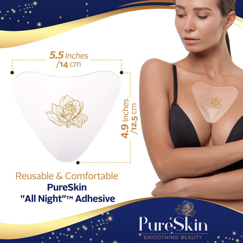 PureSkin Chest Wrinkle Pads-3 PACK-Decollete Anti Wrinkle Chest Pads |