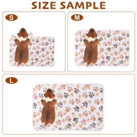 1 Pack 3 Blankets Fluffy Premium Fleece Soft Pet Blanket Flannel Throw for Cat Dog Puppy (Small 23x16'', Paw-White/Pink/Brown)