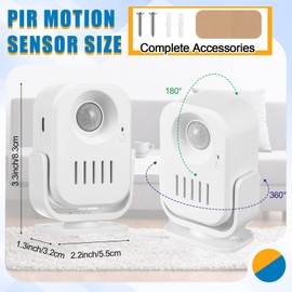 Relaxweex 4 Pcs PIR Infrared Motion Sensor Replaceable Voice PIR Motion Sensor Sound Player Welcome Doorbell Speaker Motion Sensor Alarm Multiple Recorded Sounds Player for Shop Store Home