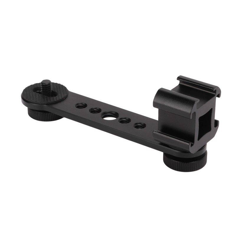 Triple Cold Shoe Extension Bracket Aluminium Alloy Microphone Stand Mount