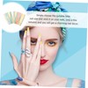FOMIYES 144pcs Long Fake Nails Rainbow Gradient Shimmer T-shape False