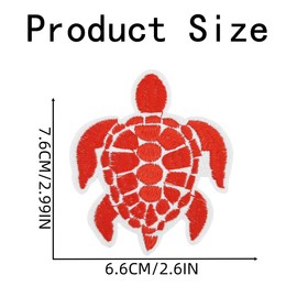 36 PCS Sea Turtle Iron on Patches Cute Turtle Embroidered Applique Multicolor Animal Sew On Patches Fashion Cloth Patch Clothing Decoration Accessories for DIY Backpacks Clothes Jeans Jacket Hats Bags