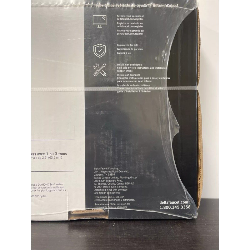 DELTA Eldridge 1-Handle Pull Down Sprayer Faucet w/ ShieldSpray in