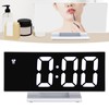 Digital Alarm Clock LED Mirror Screen USB Charging Automatic Dimming