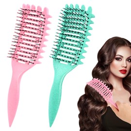 TNEDFOD Pack of 2 Curly Hair Brushes