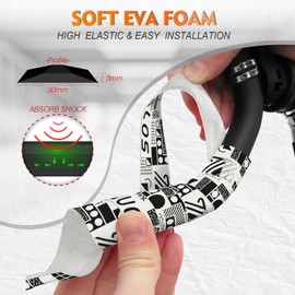 BUCKLOS Bike Handlebar Tape for Road Bike Comfortable Bicycle Handlebar Tape EVA Bike Bar Tape Grip 2 Rolls Bicycle Drop Bar Wraps White