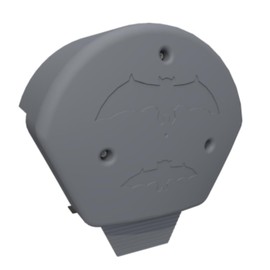 Manthorpe Slate Grey Bat Ridge Roost Box Home Half Round End Cap with Screws Dry Fix