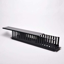 Quest 2U Horizontal Cable Manager 19 Inch Closed