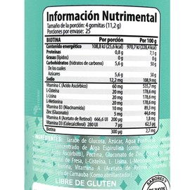Biotina Cisteína Lisina Metionina 100 gomitas Belabear